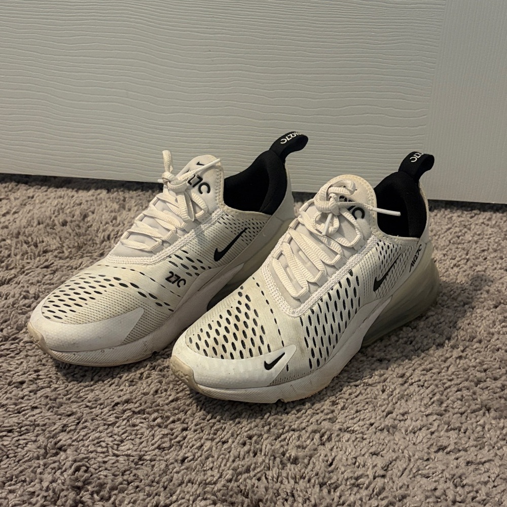 Nike White and Black Air Max Athletic Sneakers